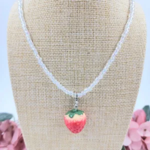 Collar básico frutilla