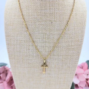 collar acero cruz