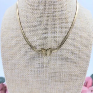 collar acero mariposa