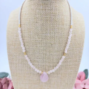 Collar baño de oro y piedra