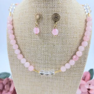 Collar baño de oro y piedra