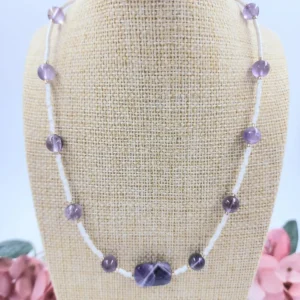 Collar baño de oro y piedra