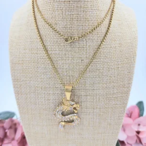 collar dragón acero