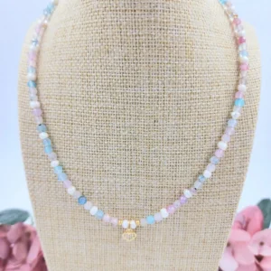 Collar baño de oro y piedra