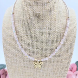 Collar baño de oro y piedra