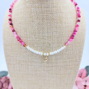 Collar baño de oro y piedra
