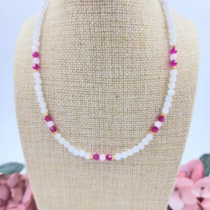 Collar baño de oro y piedra