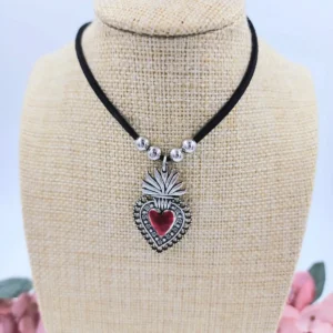 collar corazon mexicano detente protector