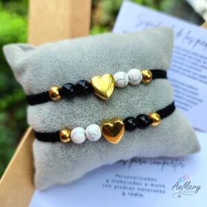 pulsera para compartir pulsera pareja pulsera distancia pulsera piedra