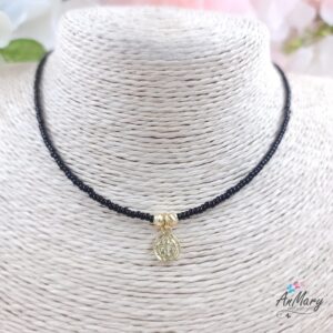 collar san benito miyuki y baño de oro